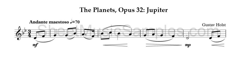 The Planets, Opus 32: Jupiter