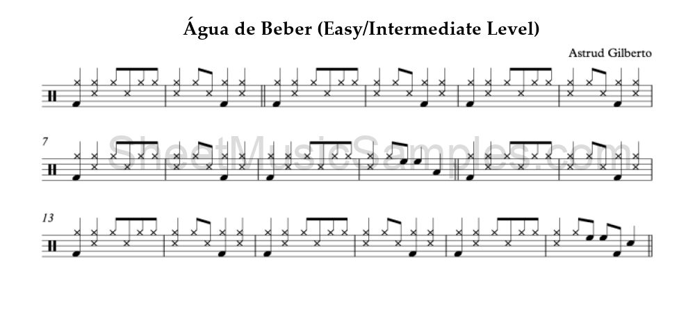 Água de Beber (Easy/Intermediate Level)