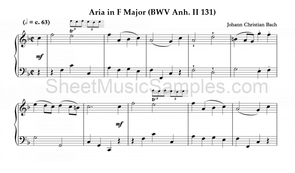 Aria in F Major (BWV Anh. II 131)