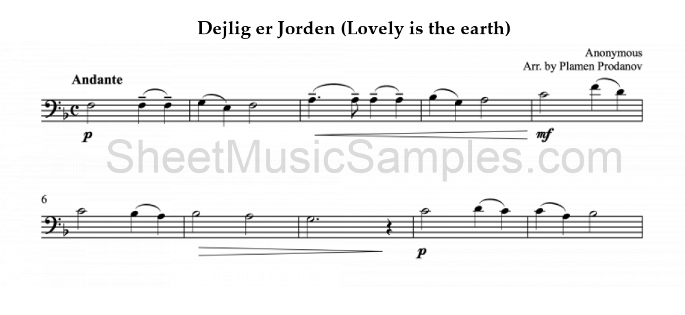 Dejlig er Jorden (Lovely is the earth)