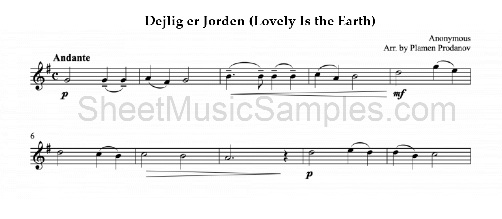 Dejlig er Jorden (Lovely Is the Earth)