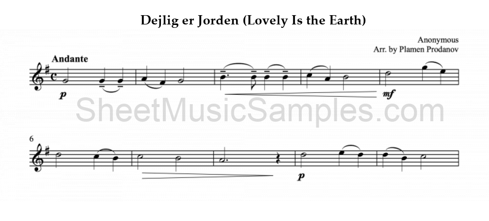 Dejlig er Jorden (Lovely Is the Earth)