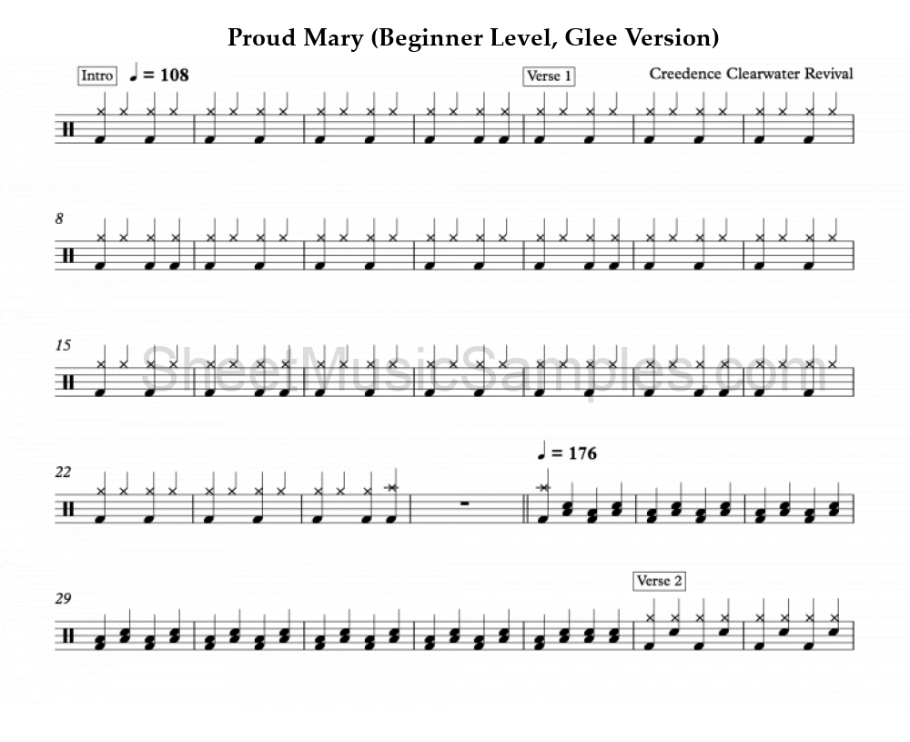 Proud Mary (Beginner Level, Glee Version)