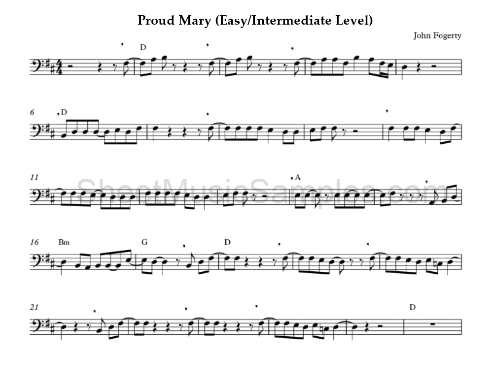 Proud Mary (Easy/Intermediate Level)