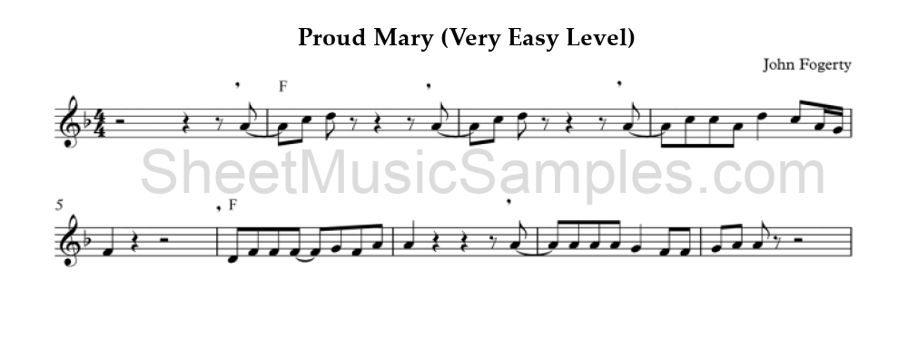 Proud Mary (Very Easy Level)