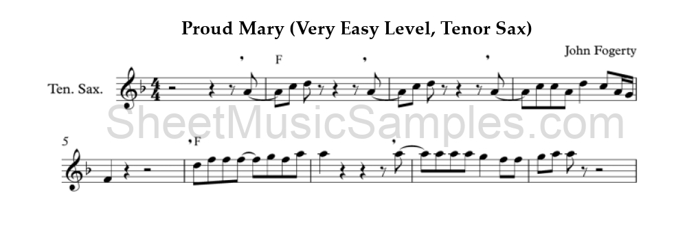 Proud Mary (Very Easy Level, Tenor Sax)