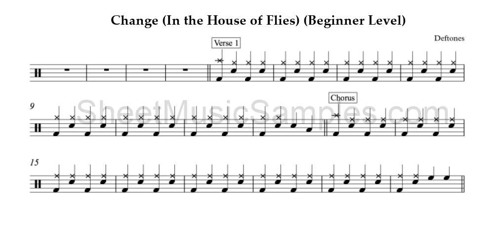 Change (In the House of Flies) (Beginner Level)