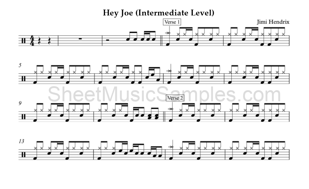 Hey Joe (Intermediate Level)