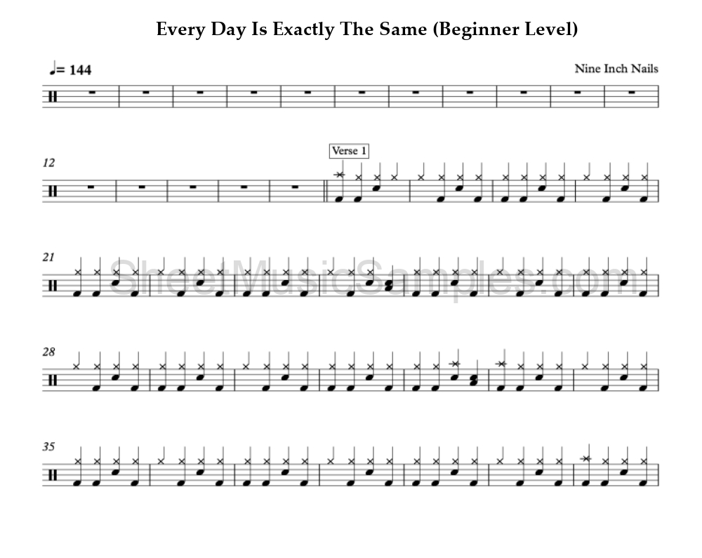 Every Day Is Exactly The Same (Beginner Level)