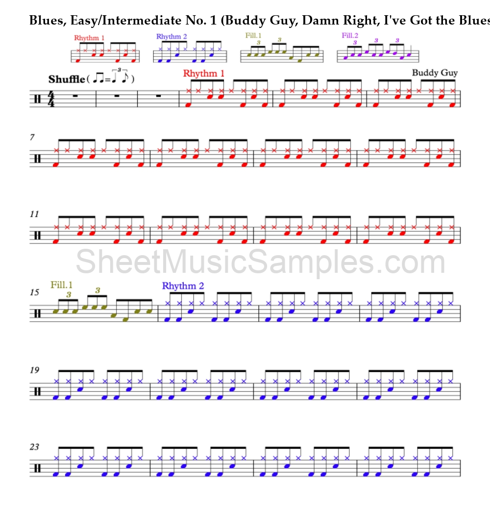 Blues, Easy/Intermediate No. 1 (Buddy Guy, Damn Right, I've Got the Blues)