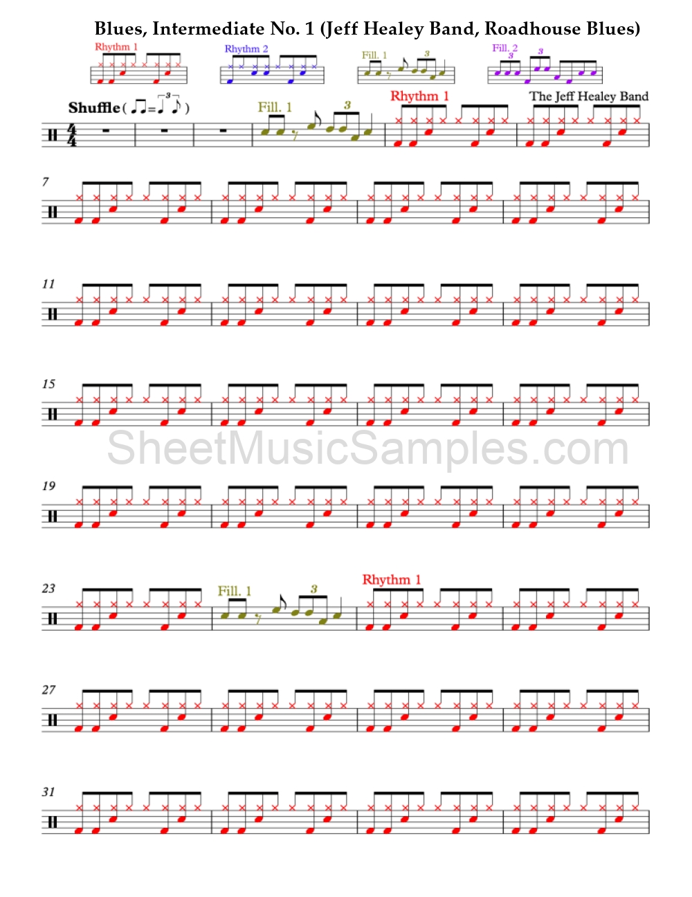 Blues, Intermediate No. 1 (Jeff Healey Band, Roadhouse Blues)