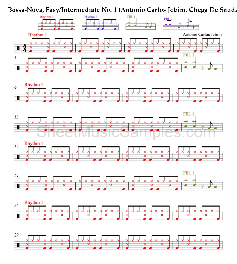 Bossa-Nova, Easy/Intermediate No. 1 (Antonio Carlos Jobim, Chega De Saudade)