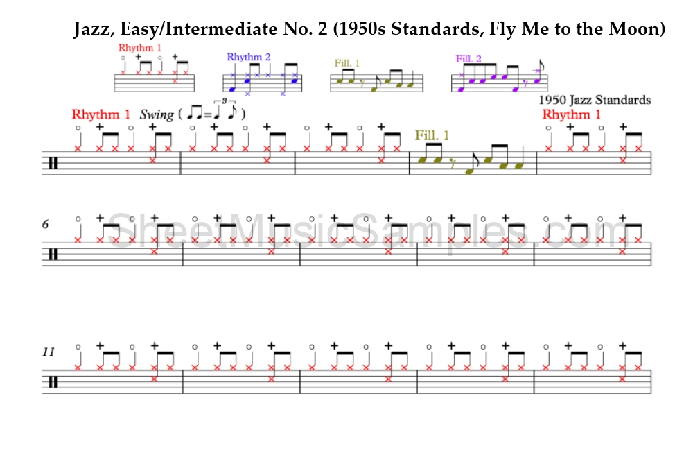 Jazz, Easy/Intermediate No. 2 (1950s Standards, Fly Me to the Moon)