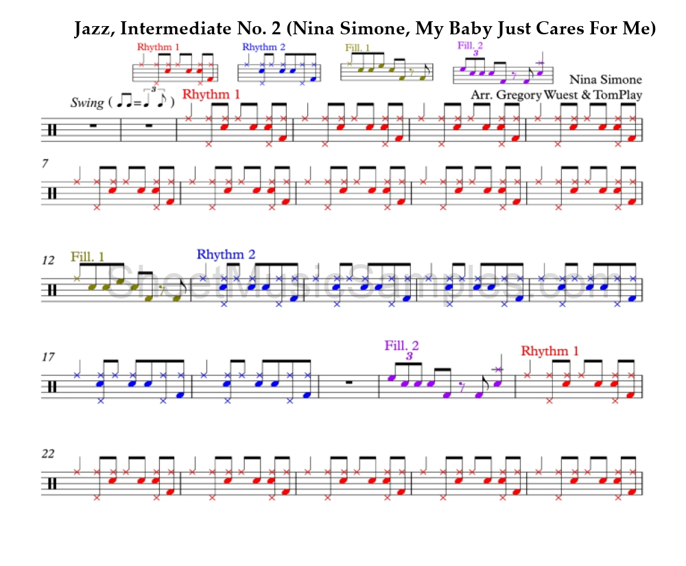 Jazz, Intermediate No. 2 (Nina Simone, My Baby Just Cares For Me)