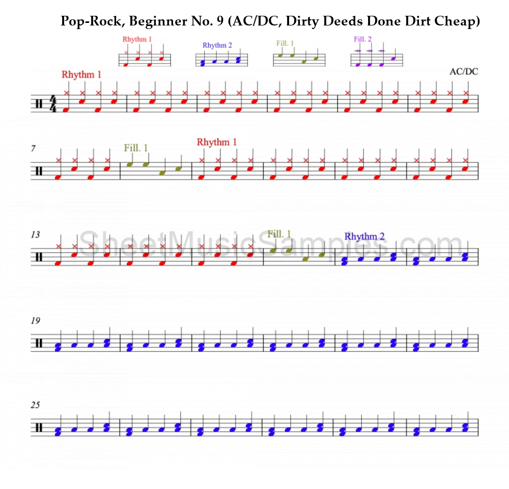 Pop-Rock, Beginner No. 9 (AC/DC, Dirty Deeds Done Dirt Cheap)