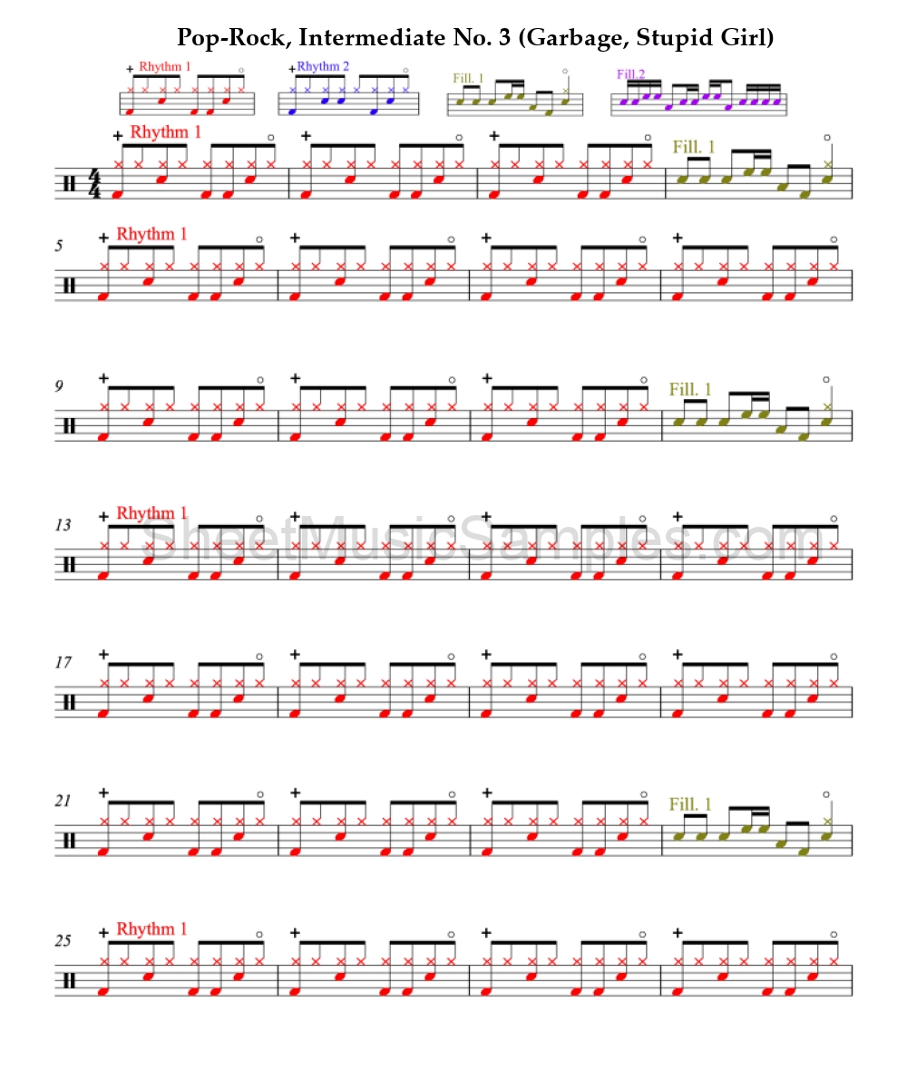 Pop-Rock, Intermediate No. 3 (Garbage, Stupid Girl)