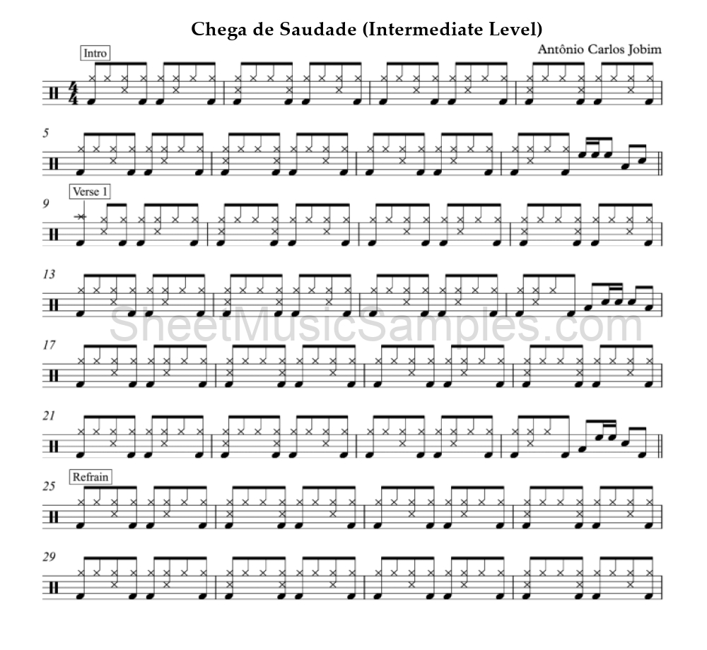 Chega de Saudade (Intermediate Level)