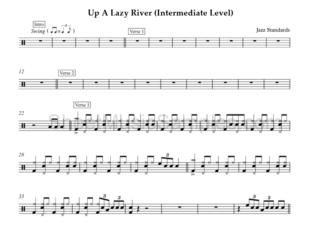 Up A Lazy River (Intermediate Level)