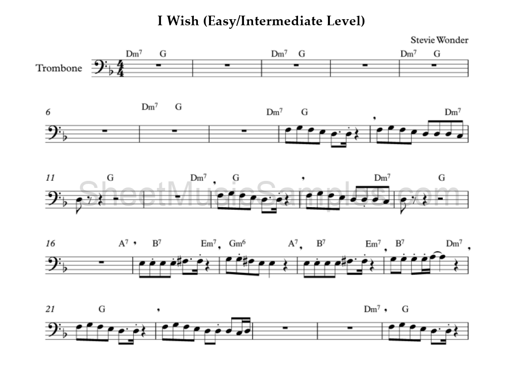 I Wish (Easy/Intermediate Level)