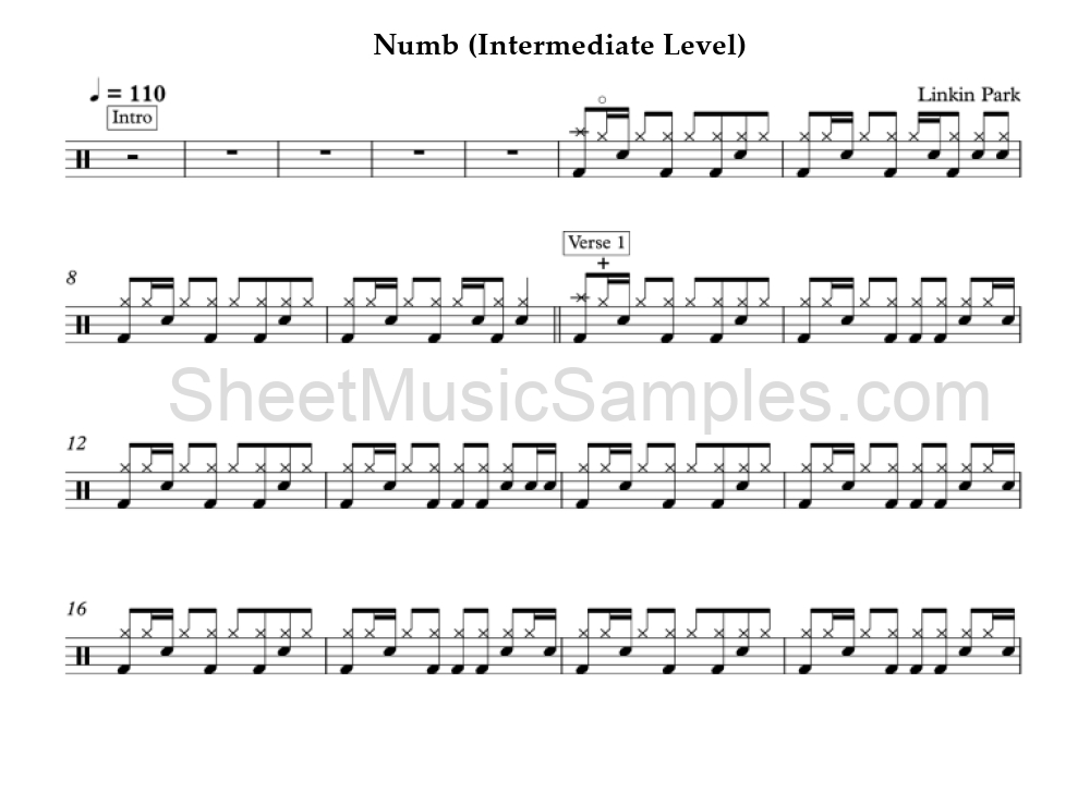 Numb (Intermediate Level)