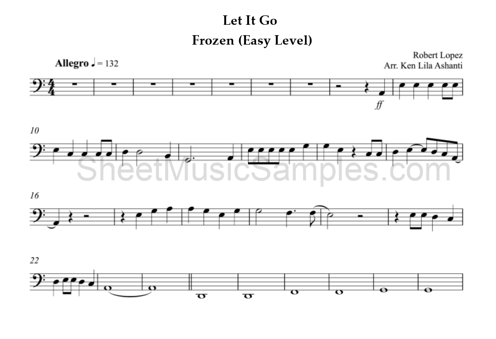 Let It Go - Frozen (Easy Level)