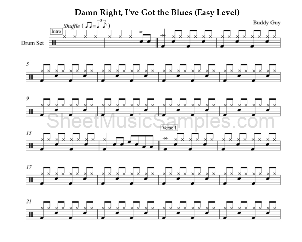 Damn Right, I've Got the Blues (Easy Level)