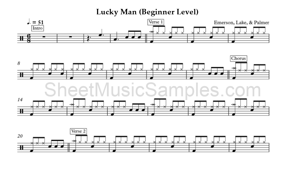 Lucky Man (Beginner Level)