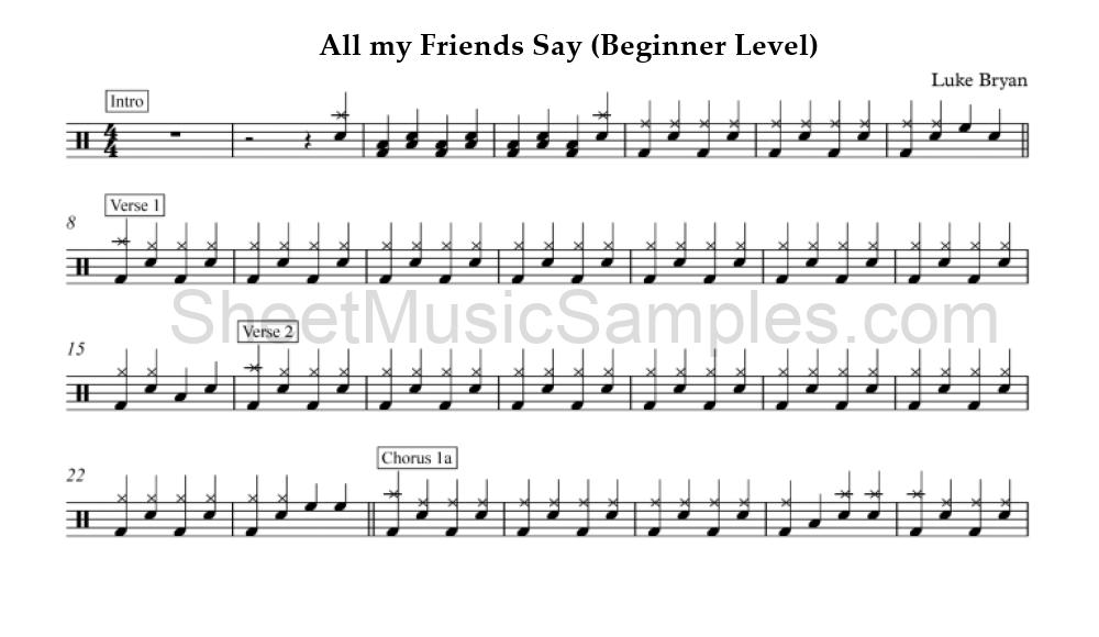 All my Friends Say (Beginner Level)