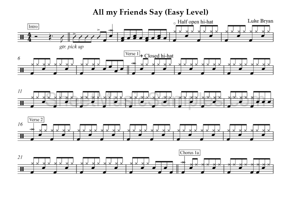 All my Friends Say (Easy Level)