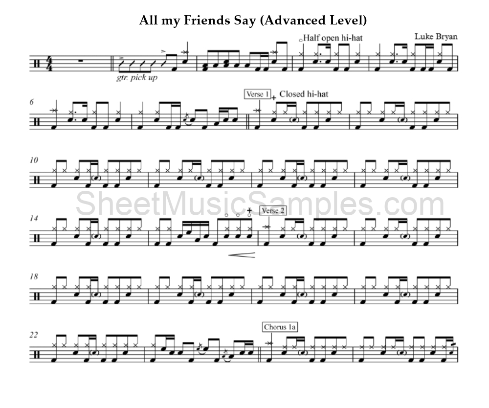 All my Friends Say (Advanced Level)