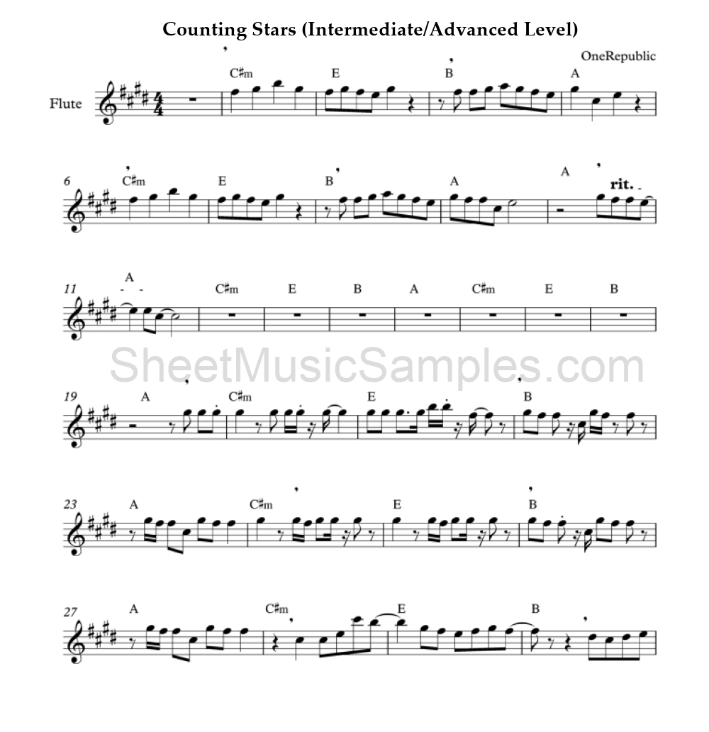 Counting Stars (Intermediate/Advanced Level)