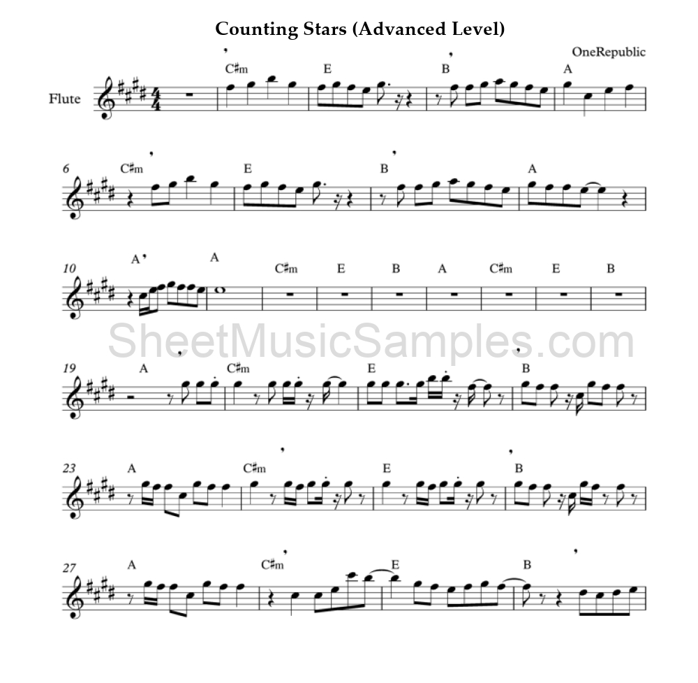 Counting Stars (Advanced Level)