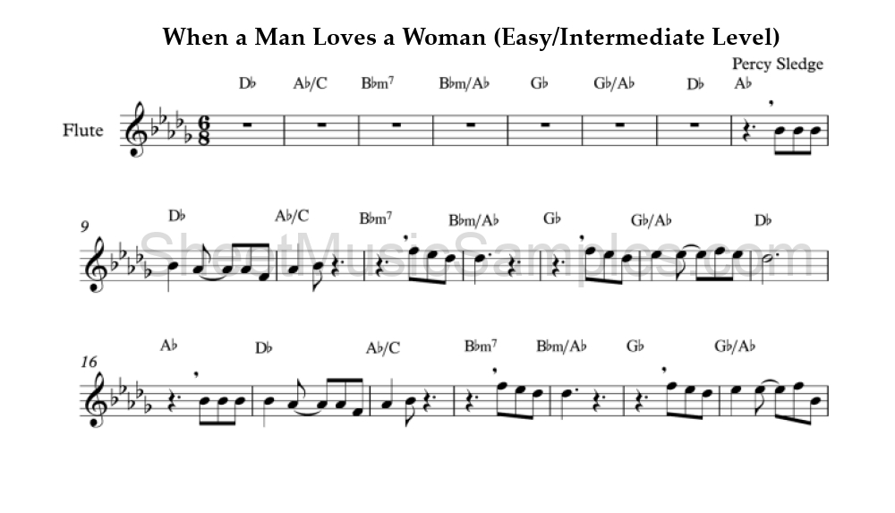 When a Man Loves a Woman (Easy/Intermediate Level)