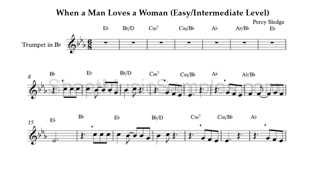 When a Man Loves a Woman (Easy/Intermediate Level)