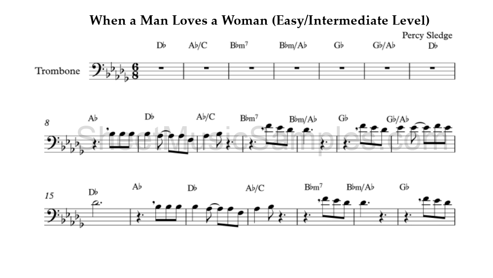 When a Man Loves a Woman (Easy/Intermediate Level)