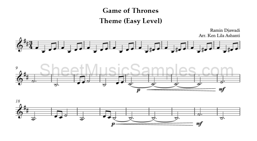 Game of Thrones - Theme (Easy Level)