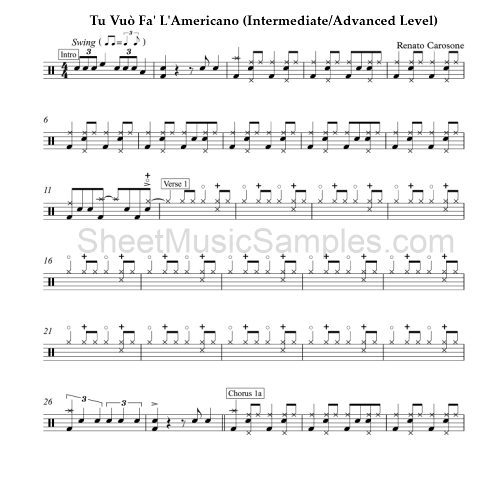 Tu Vuò Fa' L'Americano (Intermediate/Advanced Level)