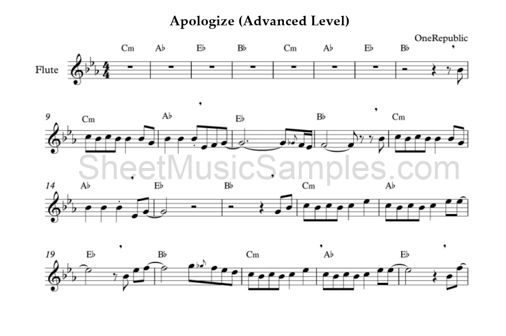 Apologize (Advanced Level)