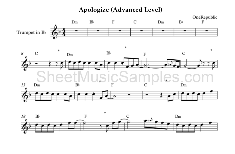 Apologize (Advanced Level)