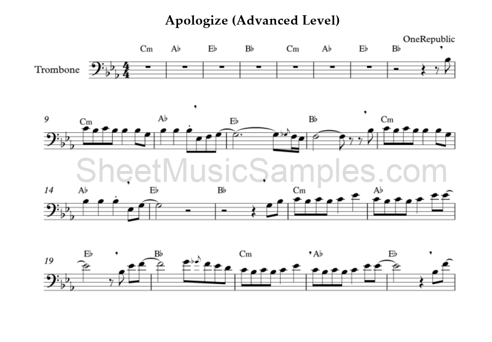 Apologize (Advanced Level)