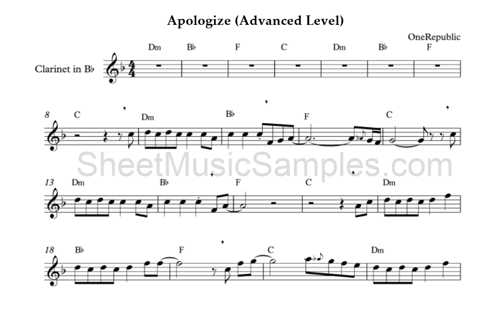 Apologize (Advanced Level)