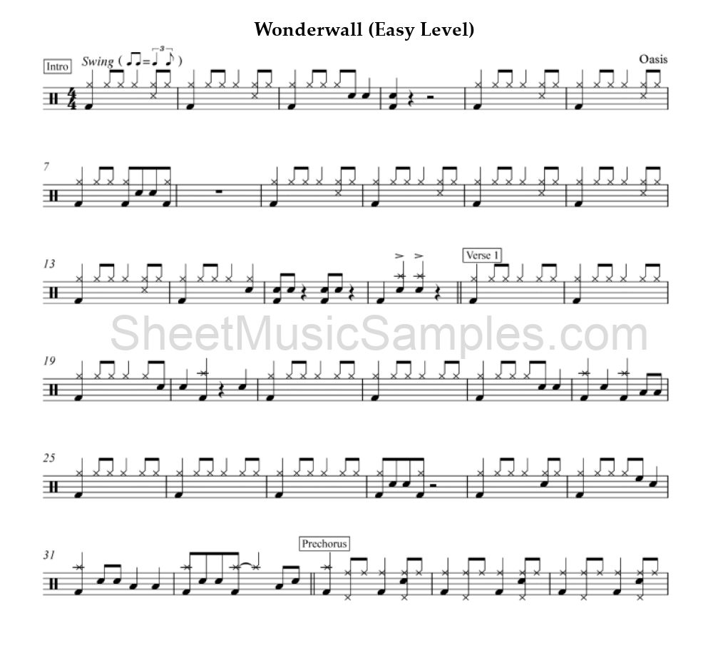 Wonderwall (Easy Level)