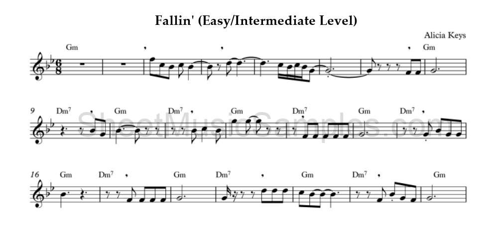 Fallin' (Easy/Intermediate Level)