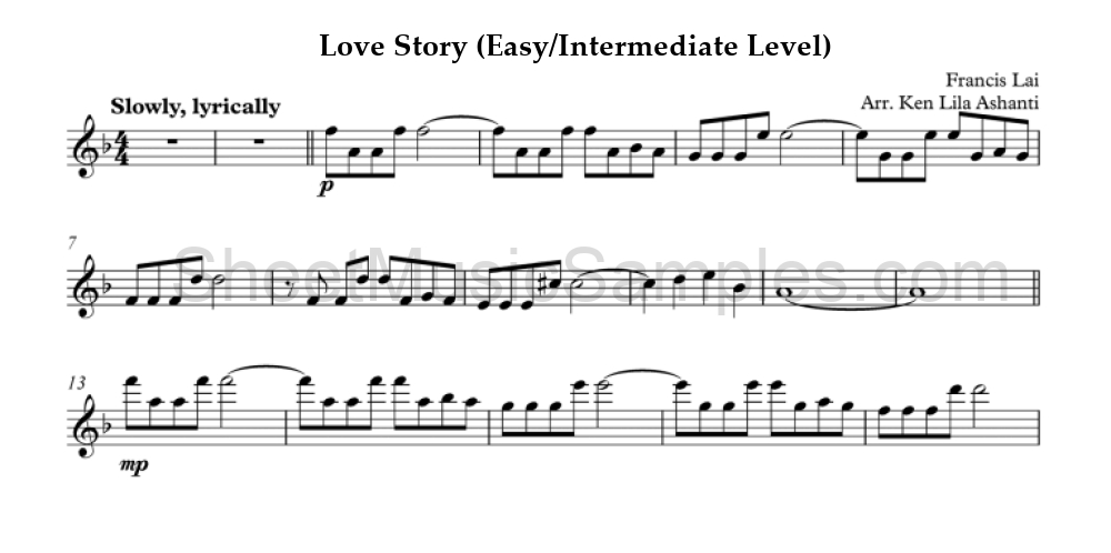 Love Story (Easy/Intermediate Level)