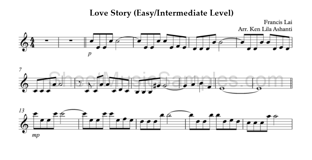 Love Story (Easy/Intermediate Level)