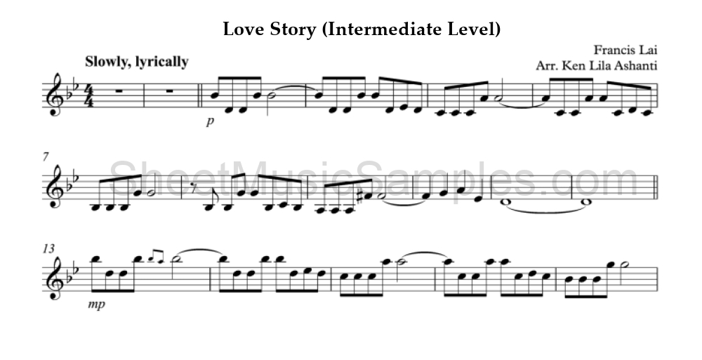 Love Story (Intermediate Level)