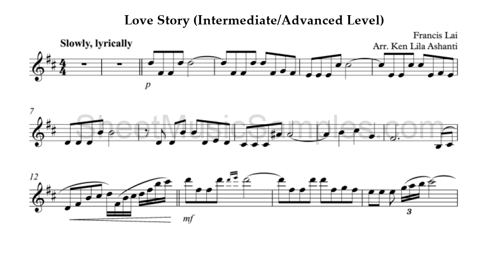 Love Story (Intermediate/Advanced Level)