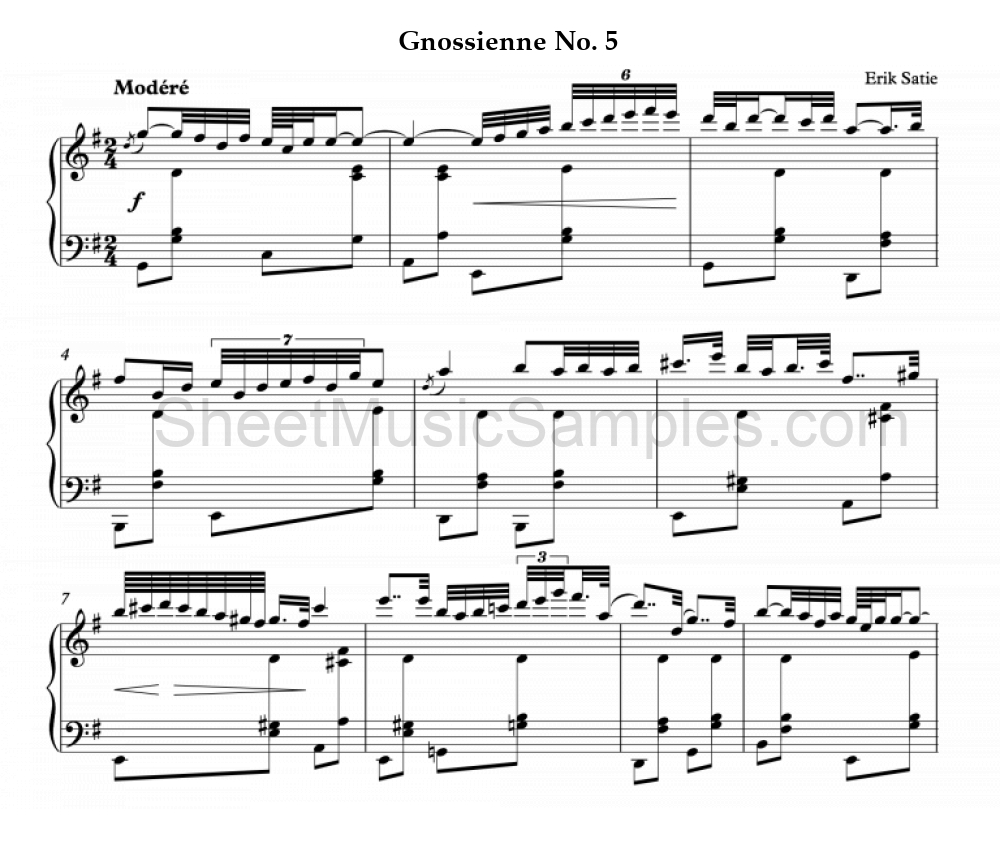 Gnossienne No. 5