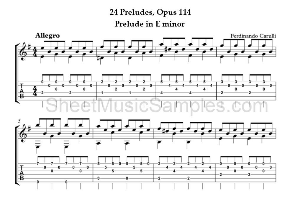 24 Preludes, Opus 114 - Prelude in E minor