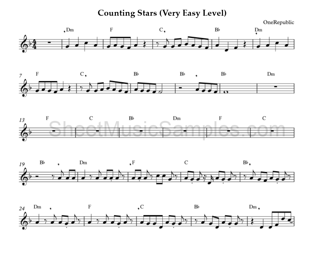 Counting Stars (Very Easy Level)